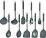 Merkloos Set van 24 aides culinaires en silicone, noir