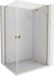 Mexen Mist-H L Duo paroi de douche à charnières droite 75 x 95 cm, transparent, or