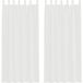 Rideaux en voile avec boucles 2 pcs blanc 140x245 cm