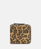 Liebeskind Berlin - Ruime portemonnee met leoprint - Beugelportemonnee - Leer - Bruin