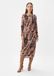 COMMA Jurk cappuccino / watermeloen rood / zwart / wit