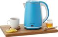 MARADO Elektrische waterkoker, draadloos, super krachtig, blauw, 1,7 liter, 1500W