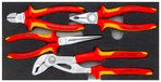 Knipex Jeu de pinces VDE Chrome II 4 pièces avec insert en mousse - 002001V21