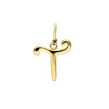 Lucardi Dames Stainless steel goldplated letterhanger - Hanger - Staal - Goudkleurig