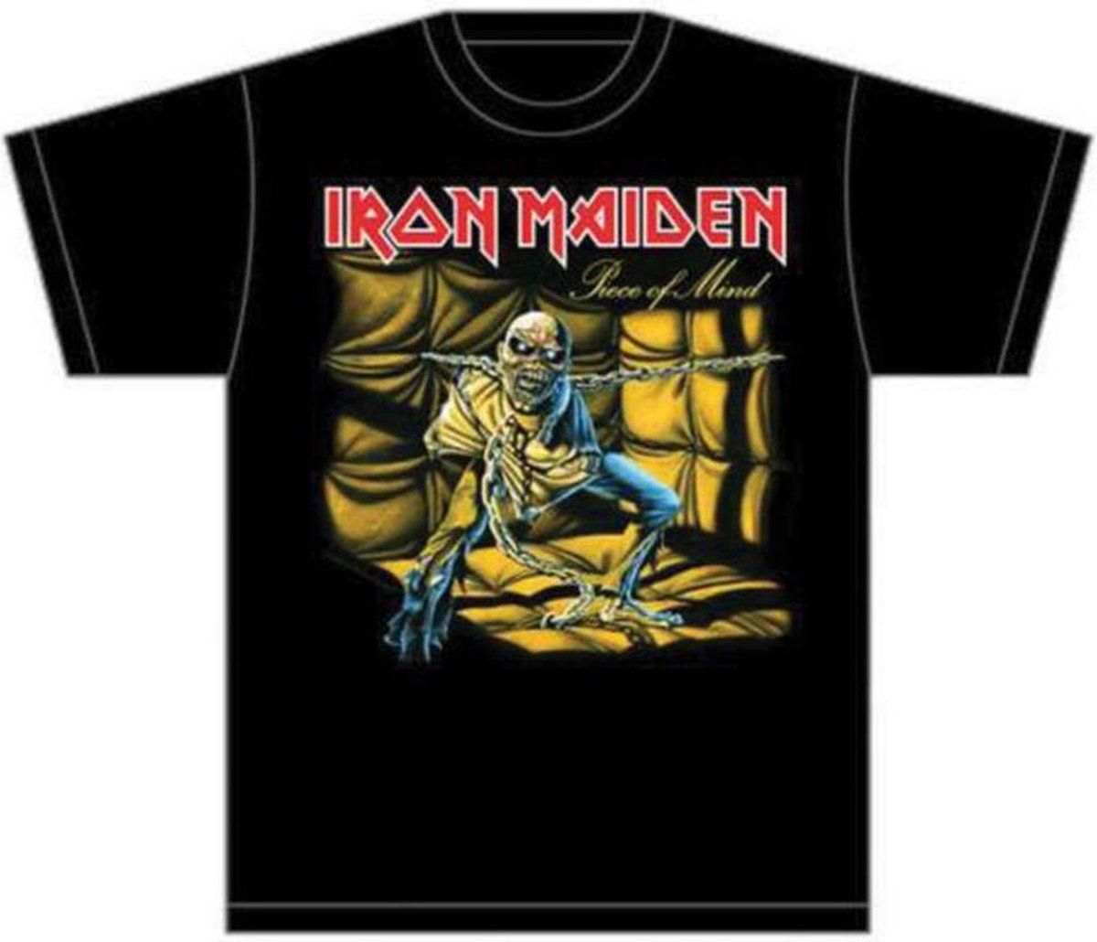 Rocks-Off Iron Maiden Heren T-shirt - Piece Of Mind Zwart - Katoen