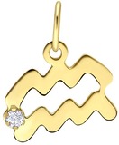 Lucardi Hangers 'Ram' 9 Karaat - goudkleurig | Bedels & Hangers Dames