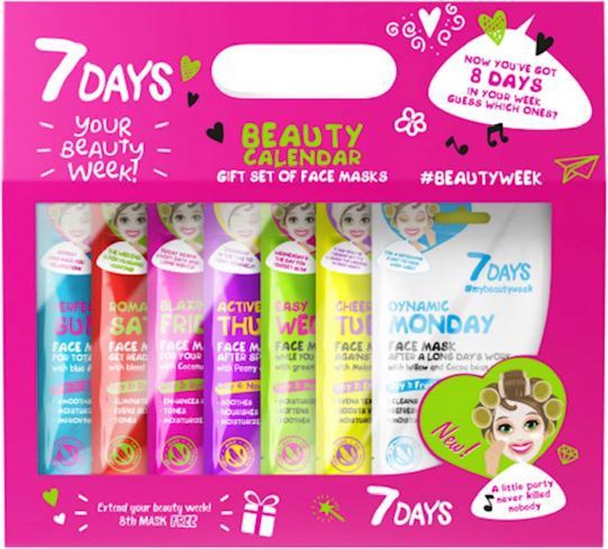 7Days Gift set 7DAYS Beauty Calendar, 8 pcs (mix)