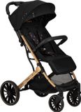 MoMi Wandelwagen Estelle Dakar - Compacte Lichtgewicht Buggy - Zwart-Goud