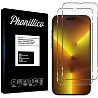 Phonillico® Gehard glas voor iPhone 14 PRO [Pack 2] Screenprotector van glasfilm