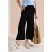 3/4 Pantalon à jambes larges en qualité seersucker