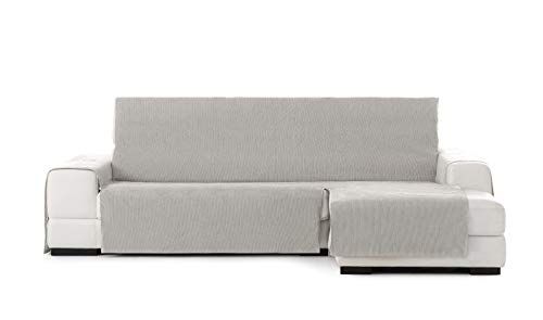 Eysa Rabat practica chaise longue hoes 290cm - lichtgrijs - rechts vooraan zicht