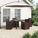 vidaXL Eettafel Set Bruin en Antraciet PP