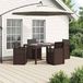 vidaXL Eettafel Set Bruin en Antraciet PP