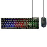 Ewent PL3200 Gaming Toetsenbord en Muis Set - USB, QWERTY Italiaans, Zwart