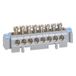 Legrand 004822 Klemlijst blank op houder, 4 aansluitingen, 1,5 mm² tot 16 mm², 75 mm lang, goud/grijs