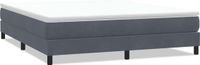 vidaXL Boxspringbed zonder matras 180x220 cm fluweel donkergrijs