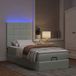 Prolenta Maison Exclusive - Ottomaans bedframe met matrassen, lichtgrijs, 90x190 cm, fluweel