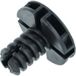 vhbw Pied réglable compatible avec Faure FTE273, FTE278, FDP7200PS, FDP7202PZ, FDP7203PZ, FDP7206PZ Sèche-linge, Séchoir - Pied de 3,5 cm, Noir