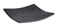 APS 84904 GN dienblad "Dark Wave", zwart, melamine, 14 cm x 14 cm x 2 cm