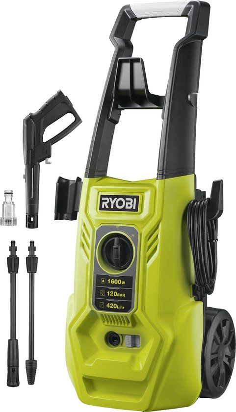 Ryobi Hogedrukreiniger RY120PWA - 120 BAR - 1600W - 5 meter slang