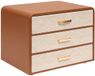 ATMOSPHERA CREATEUR D'INTERIEUR Rechthoekige whisky-kist met 3 lades, 19 x 25 cm, oranje