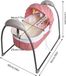 Berceau et transat électrique pour bébé, 3 positions, fonction de berceau automatique, avec musique, convient jusqu'à 18 kg, rose