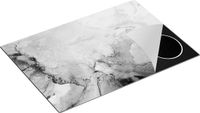 Chefcare Inductie Beschermer Abstracte Kunst - Zwart Wit - 77x51 cm