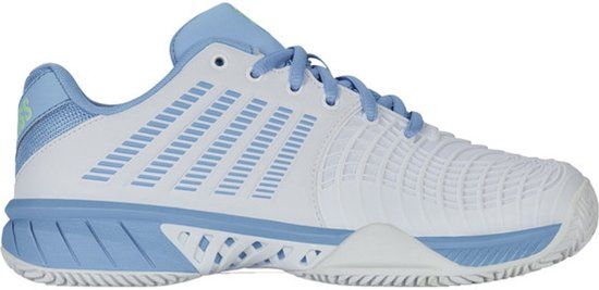 K-Swiss Express Light 3 Clay Dames Tennisschoenen - Wit/Blauw - Maat 37.5