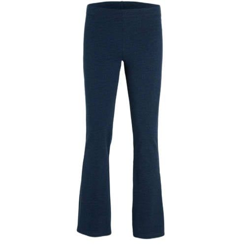 Anytime flared legging donkerblauw melange