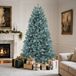 YITAHOME Kunstkerstboom van 1,8 m met blauwe lichtpunten, met verlichting, 880 takken, 450 warmwitte lampjes