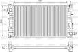 VALEO 733203 Radiateur moteur Grille de radiateur soudée, Aluminium, sans cache