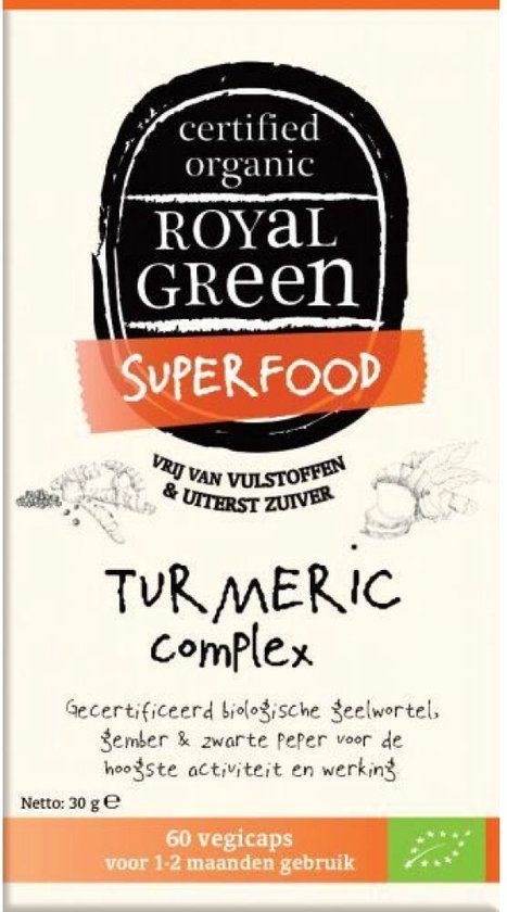 Royal Green Superfood Turmeric Complex Capsules - 60 vegicaps