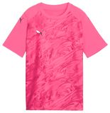 PUMA teamFINAL Graphic Jersey Jr, 140, Fluro Pink PES Black-Orchid Shadow