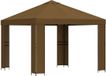 vidaXL Prieel 3 x 3 m Taupe Polyester en Staal 190 gsm