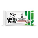 The Cheeky Panda Bamboe make-up remover doekjes | Duurzame gezichtsdoekjes Oogmake-up remover | Kokosnoot geurende verpakking van 25 gezichtsdoekjes | 99% gezuiverd water
