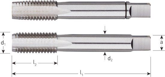 Rotec HSS Handtappenset MF 12x1,50 stel à 2 stuks