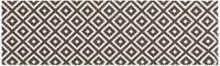 vidaXL Tapis de cuisine, diamants, gris et blanc, 180 x 60 cm