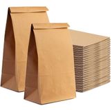 50x Kraftpapier 50x bruine zakjes 210 x 140 mm cadeauzakjes als doe-het-zelf adventskalender