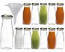 Viva-Haushaltswaren 12 kleine glazen flessen met brede hals 156 ml incl. vultrechter