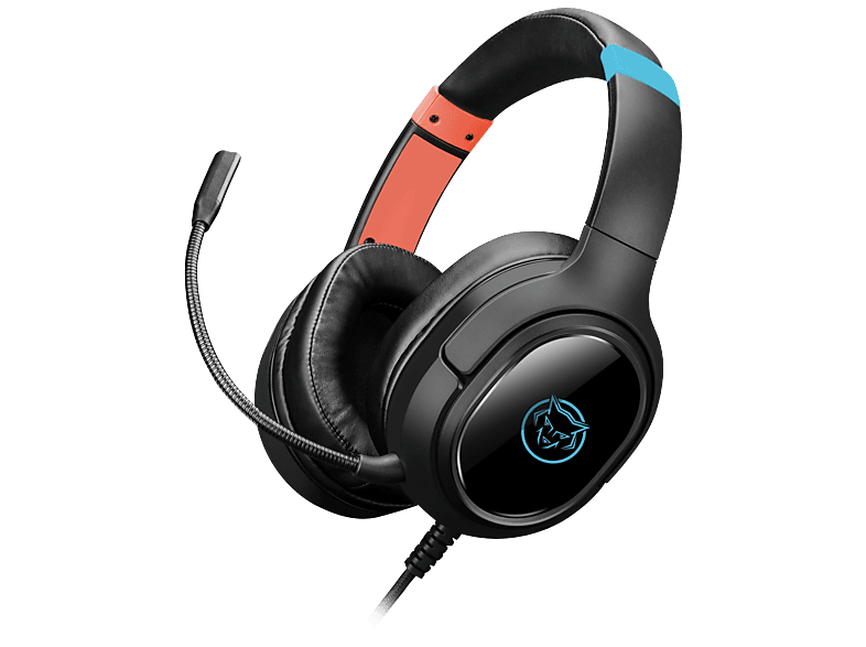 Qware Over-ear Bedrade Hoofdtelefoon Zwart Rood En Blauw