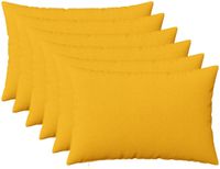 vidaXL Kussensloop - 6 st - HEERLEN - Licht Geel - 50 x 75 cm - Stof