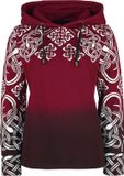 Black Premium by EMP Rode trui met capuchon en keltische opdruk - Dames - L