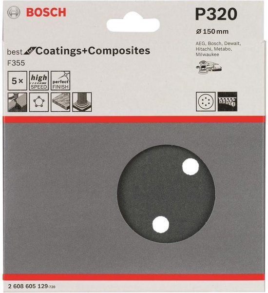 Bosch Professional - 5x schuurschijf - Ø150 - Korrel 320