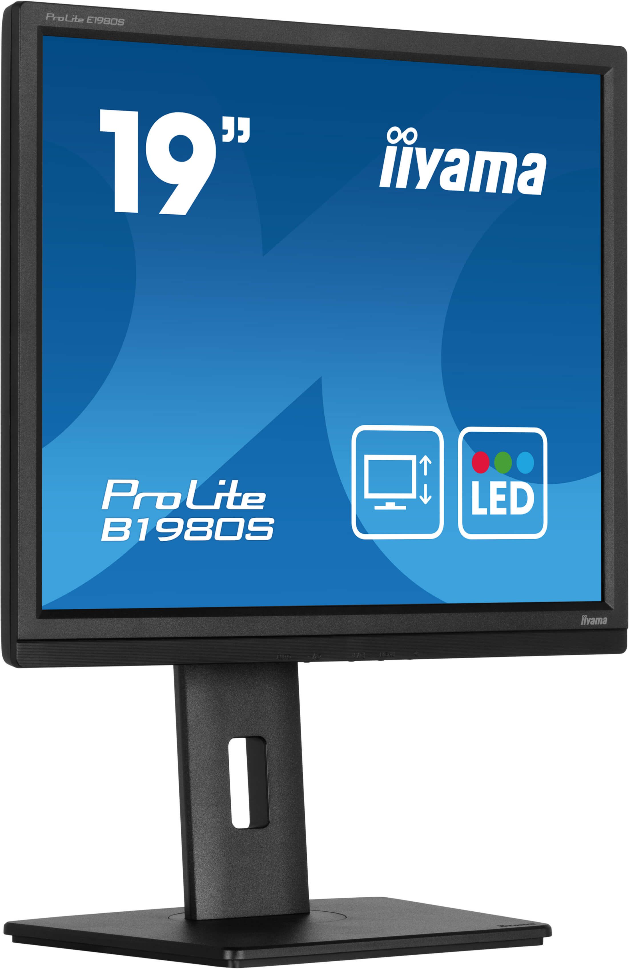 iiyama B1980S-B1 19" TN, 1280x1024, HDMI, DP, luidsprekers, in hoogte verstelbare standaard