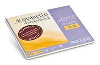 Fabriano Artistico Acquarello Watercolour, extra wit, fijnkorrel koud geperst, 23 x 30,5 cm, 20 vellen 300 g/m², hoogwaardig kunstenaars-aquarelkarton, blok 4-zijdig gelijmd, veganistisch