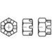 TOOLCRAFT 1065059 Kroonmoeren M8 DIN 935 RVS A2 25 pièce(s)