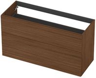INK - Onderkast 2L A-sym Decor Tbv Grepen - 1200x450x650 Mm - Warm Walnoot