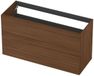 INK - Onderkast 2L A-sym Decor Tbv Grepen - 1200x450x650 Mm - Warm Walnoot