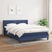 Maison Exclusive - Boxspringbed met matras, bleu, 140x200 cm, rembourré