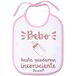 Supermolon 00662 Bebo Hasta Quedarmen Inbewusten" babyslabbetje met veters, pastelroze, uniseks